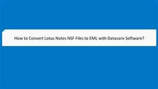 DataVare NSF to EML Converter Software