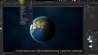 آموزش طراحی پوستر کره زمین در فتوشاپ