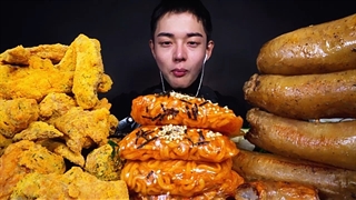 ASMR MUKBANG 통대창 불닭 뿌링클 먹방  CHEESE CHICKEN FIRE CHICKEN NOODLES & COW'S TRIPE INTESTINE eatingsounds
