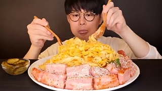 ASMR ベーコンたっぷりカルボナーラ Carbonara with LOTS of Bacon EATING SOUNDS | 咀嚼音 | MUKBANG | 먹방 | COOKING
