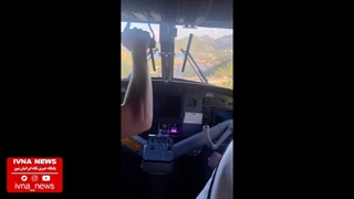 ببینید/ فرود دلهره آور هواپیما هنگام باد