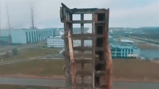 تخریب ساختمان بتنی به روش ستون بر با آنی حامی Ani Hami