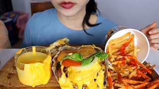 ASMR CHEESE BURGERS ROYAL STACKS, SOUR PICKLES, FRIED CHICKEN BURGER, FRIES, COLA EATING SOUNDS