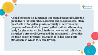 Preschool in Bangalore