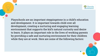 Playschool in bangalore