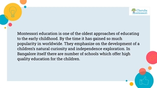 Montressori School in Bangalore