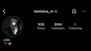 فالوور های اکانت اینستاگرام لیسا به بیش از 90 میلیون رسید؛)