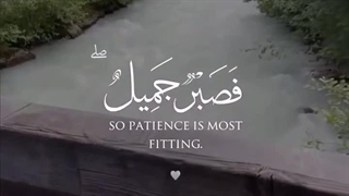 یعقوب علیه سلام گفت:بلکه نفس تان مسئله را برای شما اراسته است«فَصَبْرٌ جَمِیلٌ»(ایه۸۳ سوره یوسف)