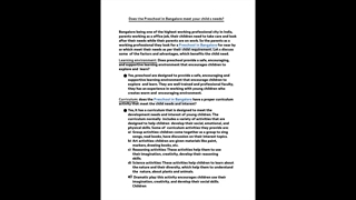 Does the Preschool in Bangalore meet your child’s needs?