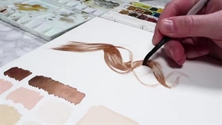 Hair with watercolor 