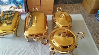 سوفله خوری طلایی تمام استیل