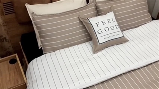 لحاف روتختی اسپرت کرم راه دار – کتان (349)