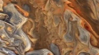 هشتمین پرواز مداری فضاپیمای جونو به دور مشتری امکان ثبت مناظر شگفت انگیز از سیاره غول پیکر را فراهم کرد.