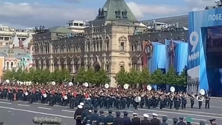 مراسم رژه نظامی «روز پیروزی» در مسکو با حضور پوتین و برخی سران کشورها در مسکو