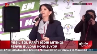 Pervin Buldan Yeşil Sol'un Iğdır mitinginde konuştu