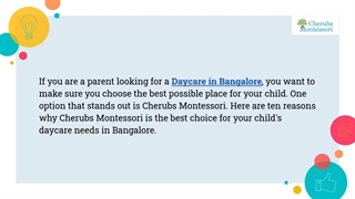 10 Reasons Why Our Daycare in Bangalore is the Best Choice for Your Child