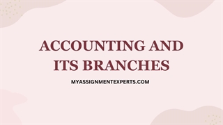 ACCOUNTING AND ITS BRANCHES