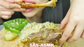 ASMR Lamb Shank + DILL RICE + BAKLAVA (EATING SOUNDS) NO TALKING | SAS-ASMR