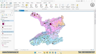 لایه های حوضه های آبخیز بصورت شیپ فایل های GIS