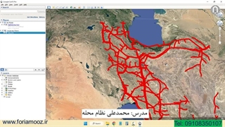 نمایش خطوط انتقال گاز ایران روی google earth