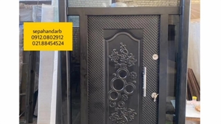 درب لابی ضد سرقت فلزی شیشه خور ویلایی