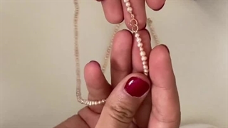 گردنبند  گوشواره و دستبند مروارید اصل(پرورشی) برند الماسین آذر