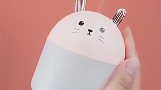 دستگاه بخور سرد مینی طرح خرگوش H₂Oچراغ دار حجم 250 میل