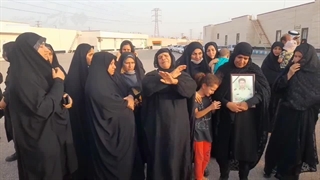 فیلم تشییع شهید امنیت محمد قنبری در اهواز