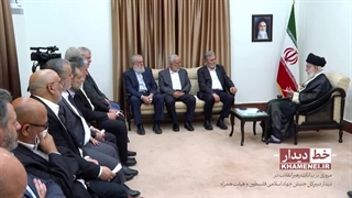 دیدار دبیرکل جنبش جهاد اسلامی فلسطین با رهبر معظم انقلاب ۱۴۰۲/۰۳/۲۴