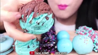 اسمر فود آبی، چای حباب آبی، ژله کهکشانی، ژله گلکسی، بستنی توپی، موکبانگ