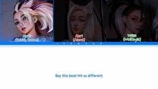 لیریک آهنگ DRUM GO DOM از K/DA