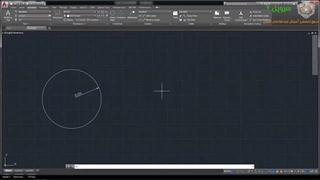 ترسیم دایره به روش مرکز و شعاع در اتوکد