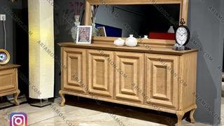 آینه کنسول چوبی نئوکلاسیک سندبلاست: زیبایی و عملکرد در یک محصول