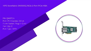 کارت HBA سرور اچ پی HPE StoreFabric SN1000Q 16Gb 2-port PCIe FC HBA با پارت نامبر QW972A