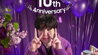 ویدیو ای از سامسونگ جیمین به مناسبت دهمین سالگرد بی تی اس ☆  -^_^-