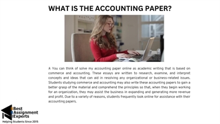 Solve my accounting paper online