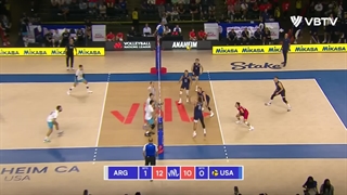 خلاصه بازی آرژانتین (3)  - (2) آمریکا در رقابتهای لیگ ملتهای والیبال 2023