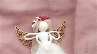 عروسک مکرومه فرشته مکرومه باوان دیزاین