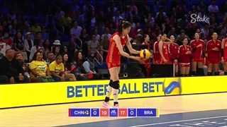 خلاصه بازی برزیل (۱) - (۳) چین، یک چهارم نهایی رقابتهای لیگ ملتهای والیبال بانوان ۲۰۲۳