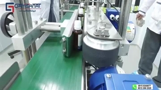 دستگاه لیبل چسبان پشت چسب دار ظروف گرد