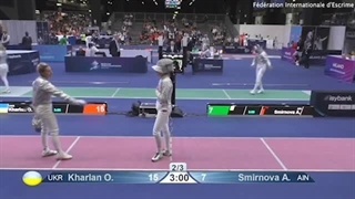 لحظه دست ندادن شمشیرباز اوکراینی با حریف روس خود