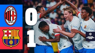 خلاصه بازی بارسلونا 1-0 آث میلان (11 مرداد 1402)