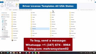 Editable Driver License All USA States Templates
