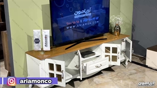 قیمت خرید جدیدترین مدل میز تلویزیون چوبی سفید در تهران