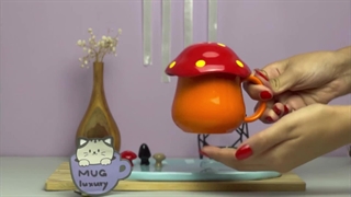 ماگ سرامیکی زیره دار طرح قارچ