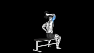 پشت بازو دمبل تک روی سر